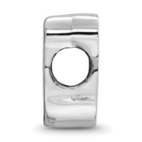 Sterling Silver Rhodium-plated LogoArt Butler University Bulldog Enameled Bead view 2