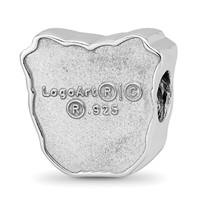 Sterling Silver Rhodium-plated LogoArt Butler University Bulldog Enameled Bead view 5