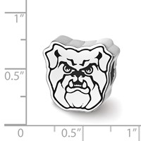 Sterling Silver Rhodium-plated LogoArt Butler University Bulldog Enameled Bead view 3