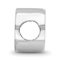 Sterling Silver Rhodium-plated Nhl LogoArt Montreal Canadiens Enameled Bead view 2