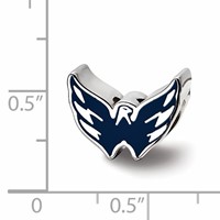 Sterling Silver Nhl LogoArt Washington Capitals Enameled Logo Bead view 3
