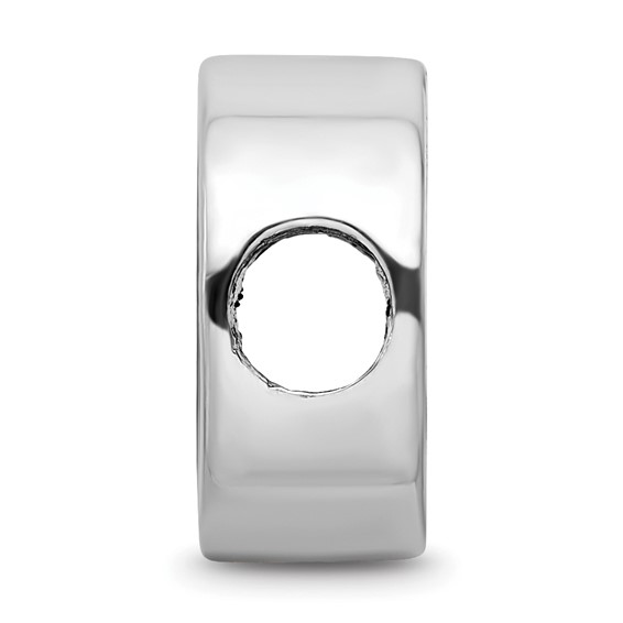 Sterling Silver Rhodium Plated Major League Baseball LogoArt Chicago Cubs Enameled Bead