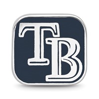 SS Rh-p Major League Baseball LogoArt Tampa Bay Rays Enameled Bead view 4