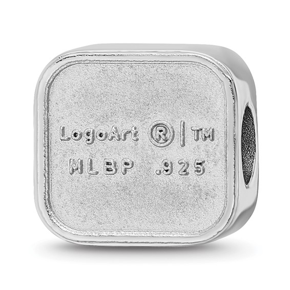 SS/Rh-p Major League Baseball LogoArt Tampa Bay Rays Enameled Bead