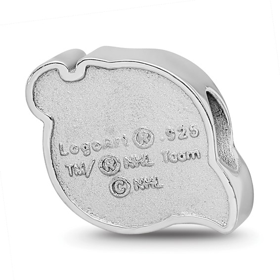Sterling Silver NHL LogoArt New Jersey Devils Enameled Logo Bead