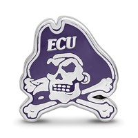 Sterling Silver Rhodium-plated LogoArt East Carolina University Pirate Enameled Bead view 4