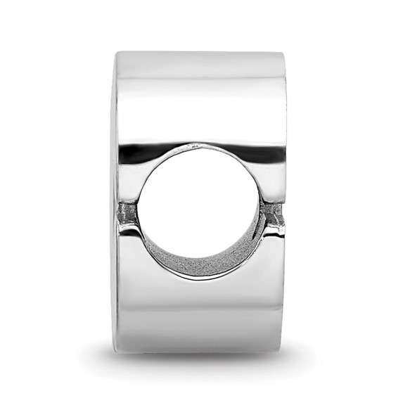 Sterling Silver NHL LogoArt Calgary Flames Letter C Enameled Bead