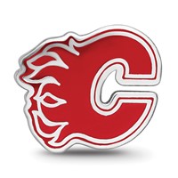 Sterling Silver Nhl LogoArt Calgary Flames Letter C Enameled Bead view 4