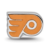 Sterling Silver Nhl LogoArt Philadelphia Flyers Winged P Enameled Logo Bead view 4