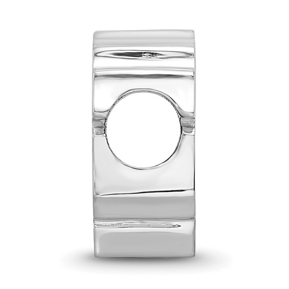 Sterling Silver Rhodium Plated Major League Baseball LogoArt San Francisco Giants S-F Enamel Bead