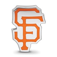 Sterling Silver Rhodium Plated Major League Baseball LogoArt San Francisco Giants S-f Enamel Bead view 4