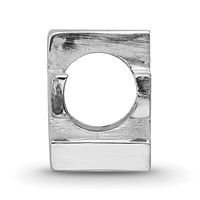 Sterling Silver Rhodium-plated LogoArt Georgia Institute of Technology G-t Enameled Bead view 2