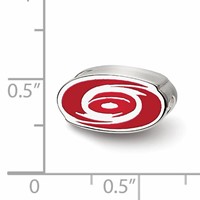Sterling Silver Nhl LogoArt Carolina Hurricanes Enameled Logo Bead view 3
