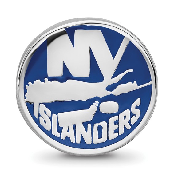 Sterling Silver NHL LogoArt New York Islanders Enameled Logo Bead