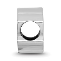 Sterling Silver Rhodium-plated LogoArt Kansas State University Wildcat Enameled Logo Bead view 2