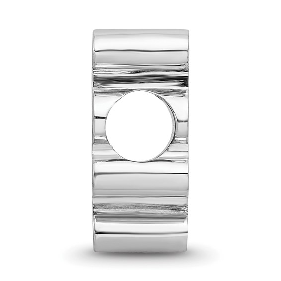 Sterling Silver Rhodium Plated Major League Baseball LogoArt New York Mets Enamel Bead