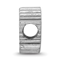Sterling Silver Rhodium-plated Nhl LogoArt Toronto Maple Leafs Enameled Bead view 2