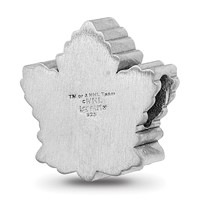 Sterling Silver Rhodium-plated Nhl LogoArt Toronto Maple Leafs Enameled Bead view 5