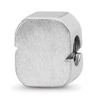 Sterling Silver Rhodium-plated LogoArt North Carolina State University N-c-s Enameled Logo Bead view 5