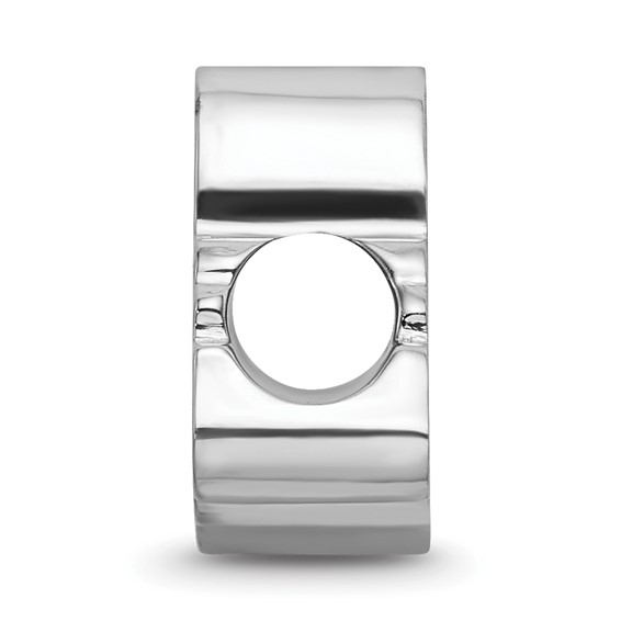 Sterling Silver Rhodium Plated Major League Baseball LogoArt Baltimore Orioles Enameled Bead