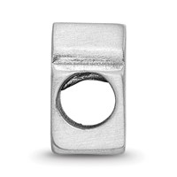 Sterling Silver Rhodium-plated LogoArt the Ohio State University Enameled Extruded Logo Bead view 2
