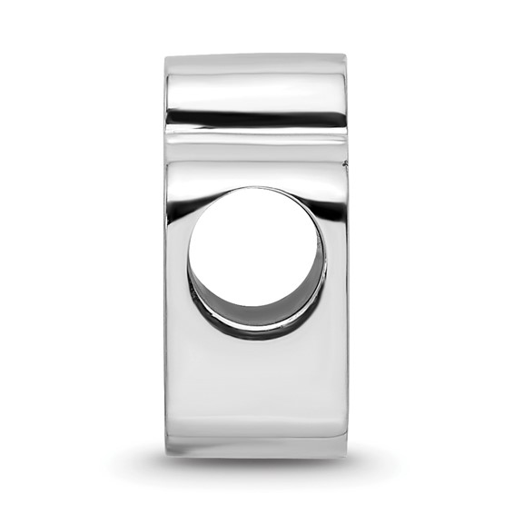 Sterling Silver Rhodium Plated Major League Baseball LogoArt San Diego Padres S-D Enamel Bead