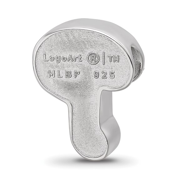 Sterling Silver Rhodium Plated Major League Baseball LogoArt Philadelphia Phillies Enamel Bead