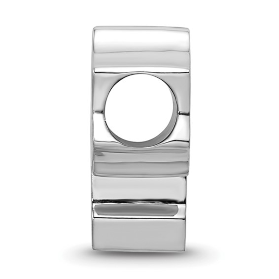 Sterling Silver Rhodium Plated Major League Baseball LogoArt Pittsburgh Pirates Enameled Bead