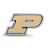 Sterling Silver Rhodium-plated LogoArt Purdue University Letter P Enameled Logo Bead view 4