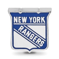 Sterling Silver Nhl LogoArt New York Rangers Enameled Logo Bead view 4