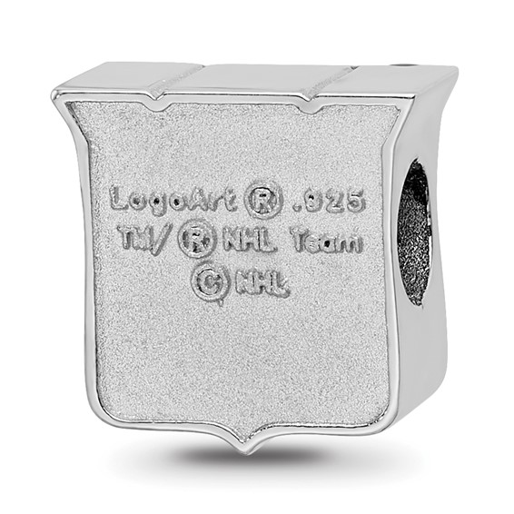 Sterling Silver NHL LogoArt New York Rangers Enameled Logo Bead