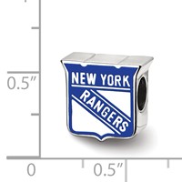 Sterling Silver Nhl LogoArt New York Rangers Enameled Logo Bead view 3