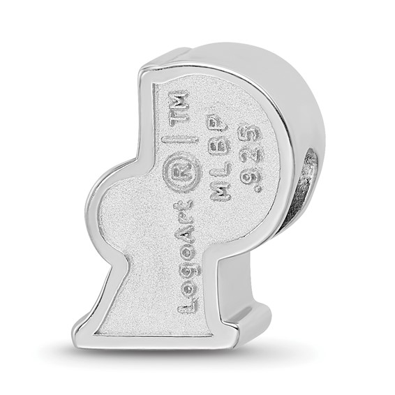 Sterling Silver Rhodium Plated Major League Baseball LogoArt Colorado Rockies Enameled Bead