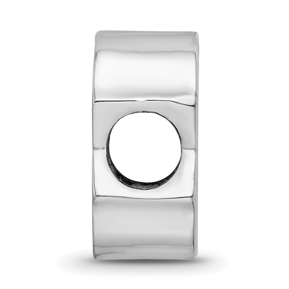 Sterling Silver Rhodium Plated Major League Baseball LogoArt Boston Red Sox Enamel Logo Bead