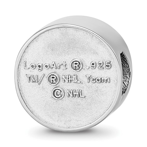 Sterling Silver NHL LogoArt Buffalo Sabres Enameled Bead