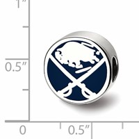 Sterling Silver Nhl LogoArt Buffalo Sabres Enameled Bead view 3
