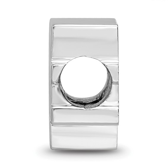 Sterling Silver Rhodium-plated LogoArt Texas A and M University T-A-M Enameled Bead