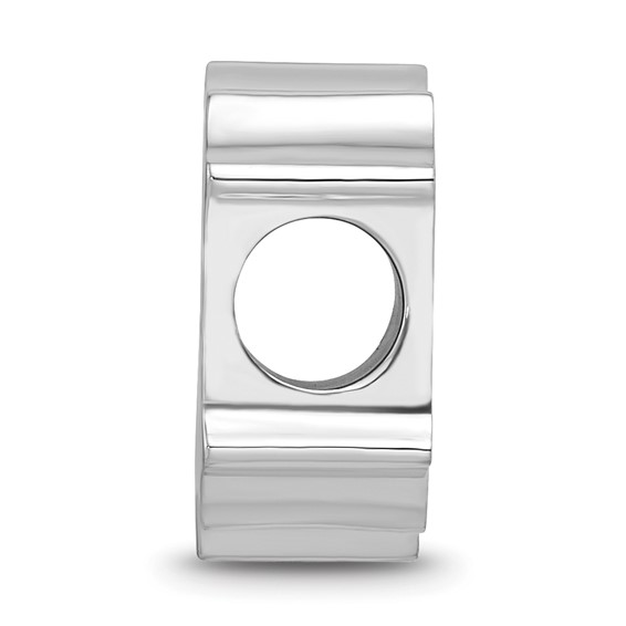 Sterling Silver Rhodium Plated Major League Baseball LogoArt Detroit Tigers Enamel Bead