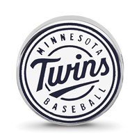 Sterling Silver Rhodium Plated Major League Baseball LogoArt Minnesota Twins Enamel Bead view 4