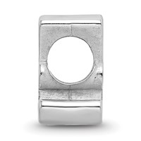 Sterling Silver Rhodium-plated LogoArt University of Alabama Letter a Enameled Bead view 2