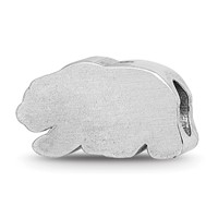 Sterling Silver Rhodium-plated LogoArt University of California Berkeley Bear Enameled Bead view 5