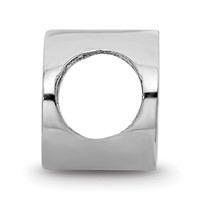 Sterling Silver Rhodium-plated LogoArt University of Georgia Letter G Enameled Logo Bead view 2