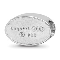 Sterling Silver Rhodium-plated LogoArt University of Georgia Letter G Enameled Logo Bead view 5