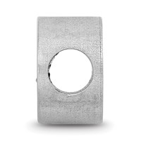 Sterling Silver Rhodium-plated LogoArt the University of Iowa Hawk Enameled 1-sided Bead view 2
