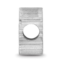 Sterling Silver Rhodium-plated LogoArt the University of Kansas Jayhawk Enameled Logo Bead view 2