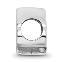 Sterling Silver Rhodium-plated LogoArt University of Louisville Cardinal Enameled Logo Bead view 2