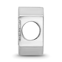 Sterling Silver Rhodium-plated LogoArt University of South Carolina Enameled Logo Bead view 2