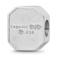 Sterling Silver Rhodium-plated LogoArt University of South Carolina Enameled Logo Bead view 5