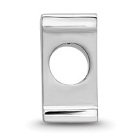 Sterling Silver Rhodium-plated LogoArt Villanova University Letter V Enameled Bead view 2