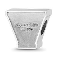 Sterling Silver Rhodium-plated LogoArt Villanova University Letter V Enameled Bead view 5